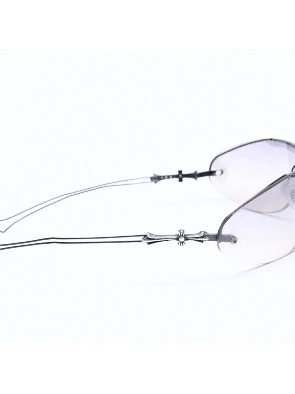 Chrome Hearts Drag Pipe Sunglasses Eyewear CH Cross Crosstail 925 Sterling